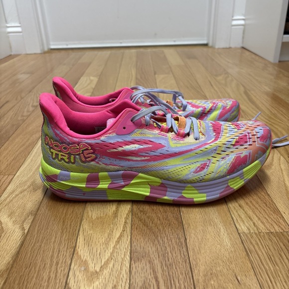 Asics Noosa Tri 15 Avant Garde - Neon Hot Pink & Safety Yellow - Size 12 - Picture 7 of 8